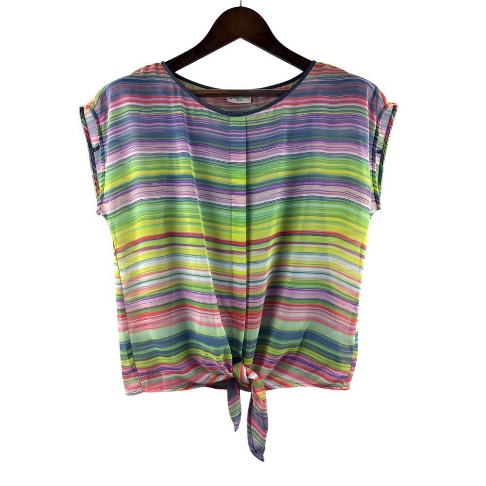Women’s Liz Claiborne Size PM Multicolored Sleeveless Blouse
